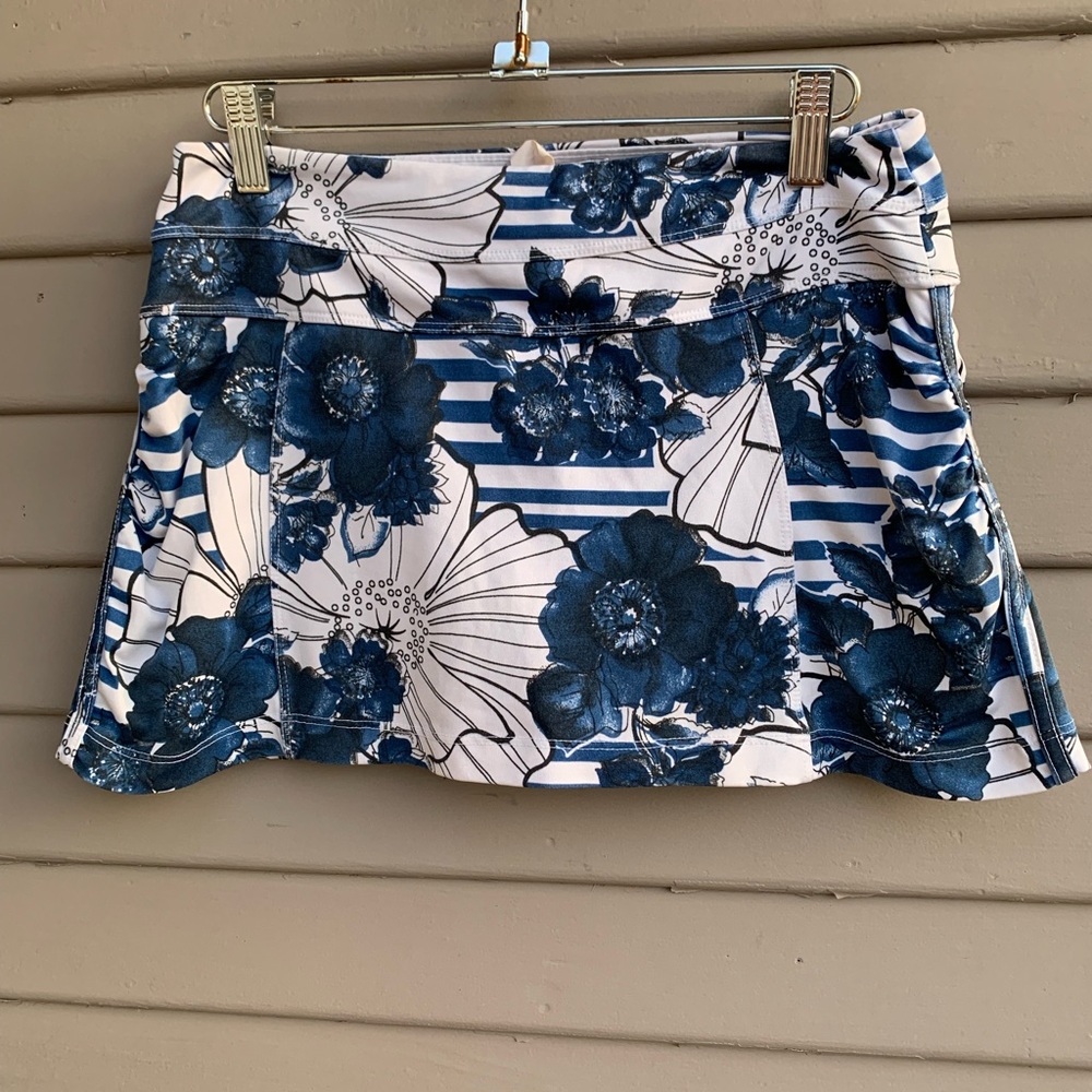 JERDOG ATHLETIC WOMENS Tennis Golf SKIRT SKORT Sz S Small Multicolor flowered